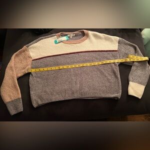 WYNTER Cozy Colorblock Cropped Sweater